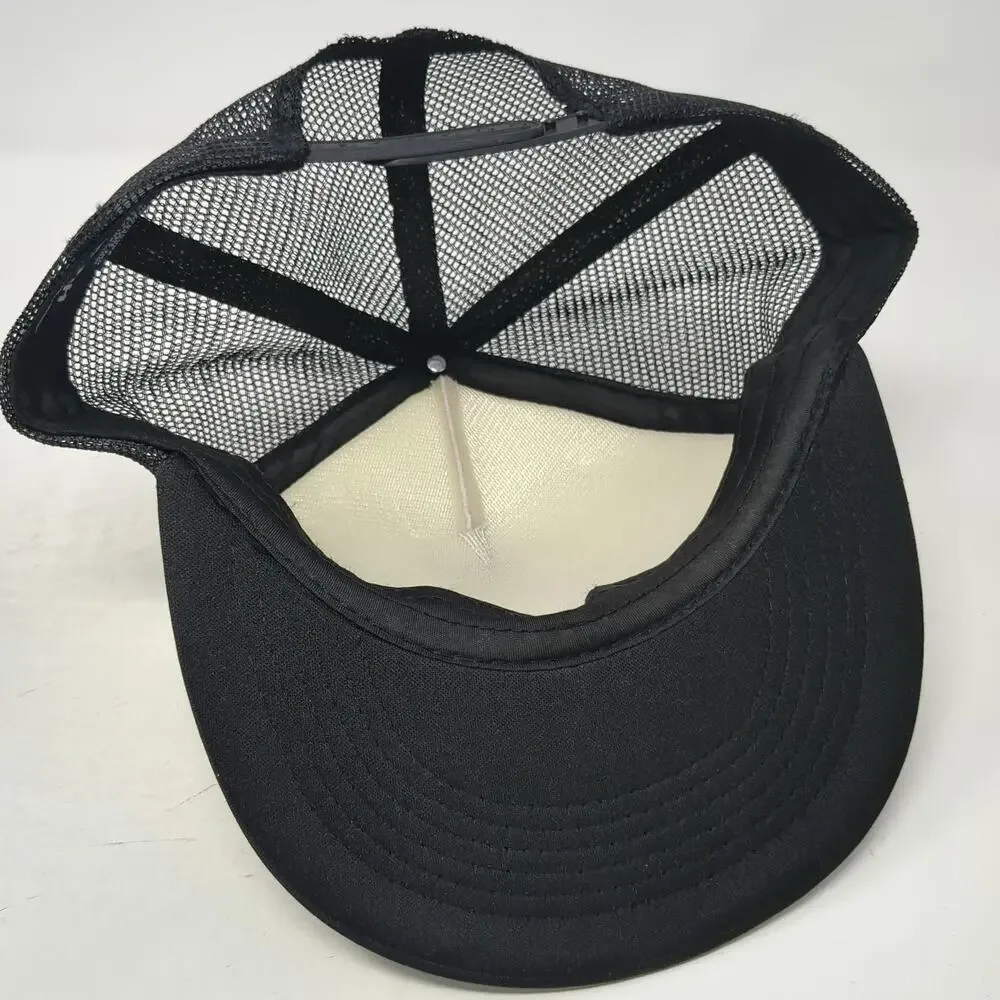Hit Wear Balmshot Lip Balm Graphic Logo Trucker Hat Black One Size Snapback Mesh